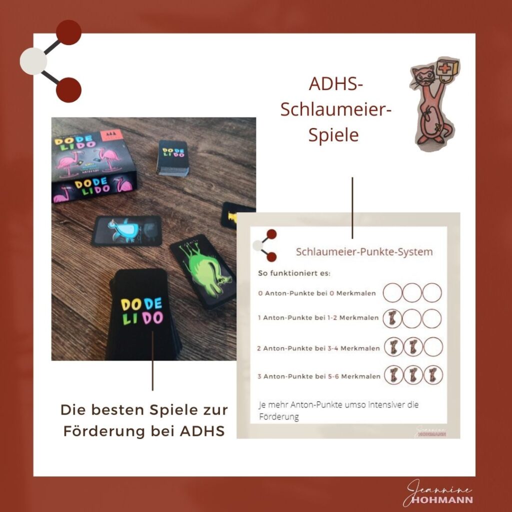 Spielkarte Do-De-Li-Do mit Foto des Schlaumeier-Spiels