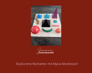 Titelbild Strukturierte Wortarten mit Montessori-Material